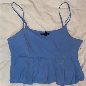 Blue cropped tank